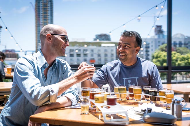 The Stag Party: A Rite of Passage. Tasting beers.