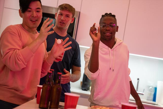Beer pong tournament: Set up a bracket-style competition.
