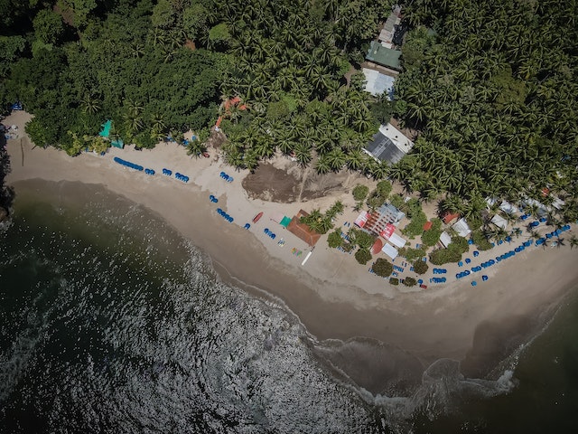Paquera, Provincia de Puntarenas, Costa Rica - Aerial Photography of a Beach
