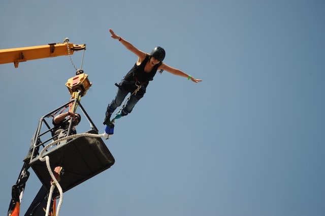 Bungee jumping: Take a turn with the boys and jump from a tall structure while attached to a bungee cord.