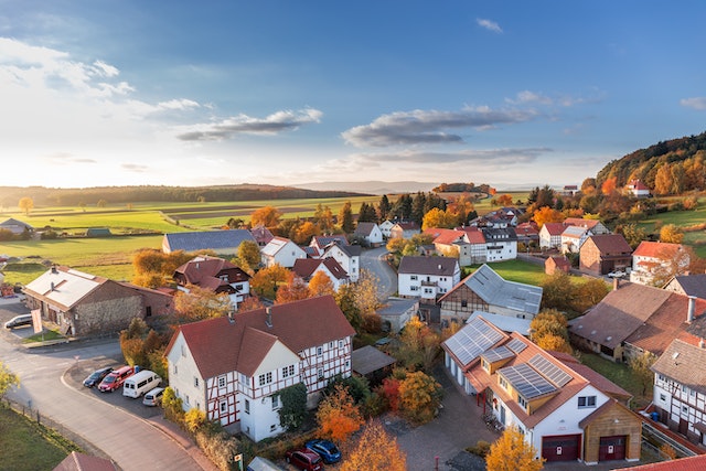 Countryside: High Angle Photography of Village
