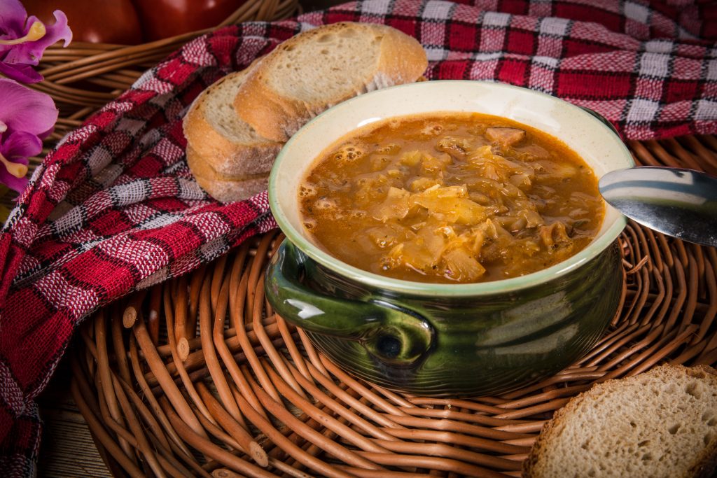 Goulash Soup with bread.
