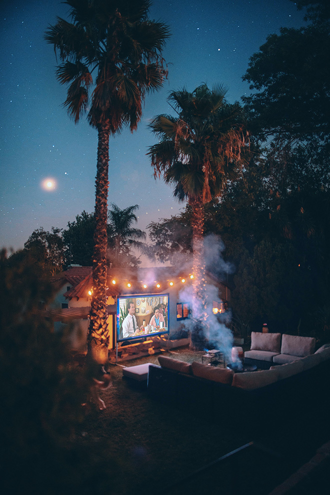 Creating a Cozy Home Cinema Experience. Garden theater.
