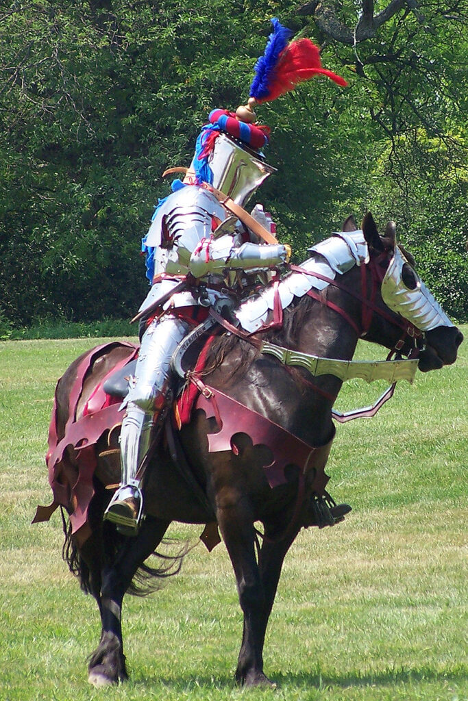 Fifteenth century knight in jousting helm with crest

https://www.flickr.com/photos/8765199@N07/5852054581